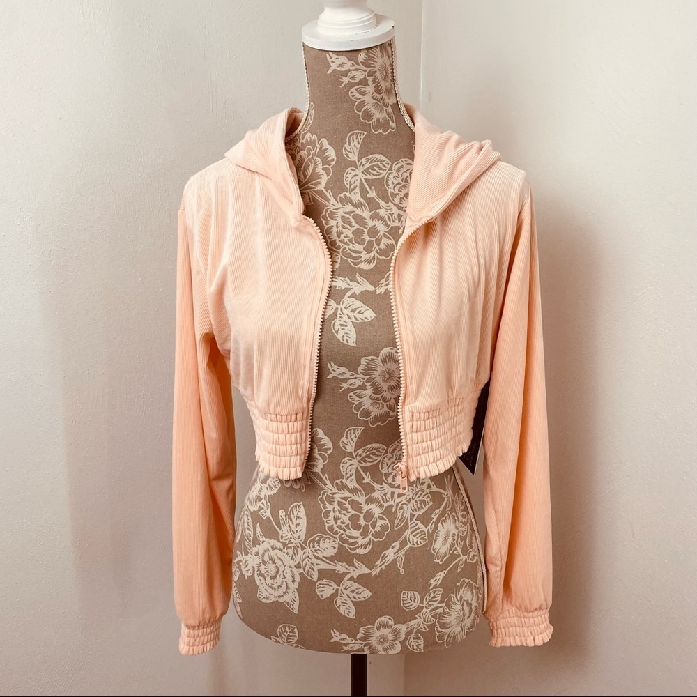 Vivre La Vie Hoodie Jackie Peach Sz XS.